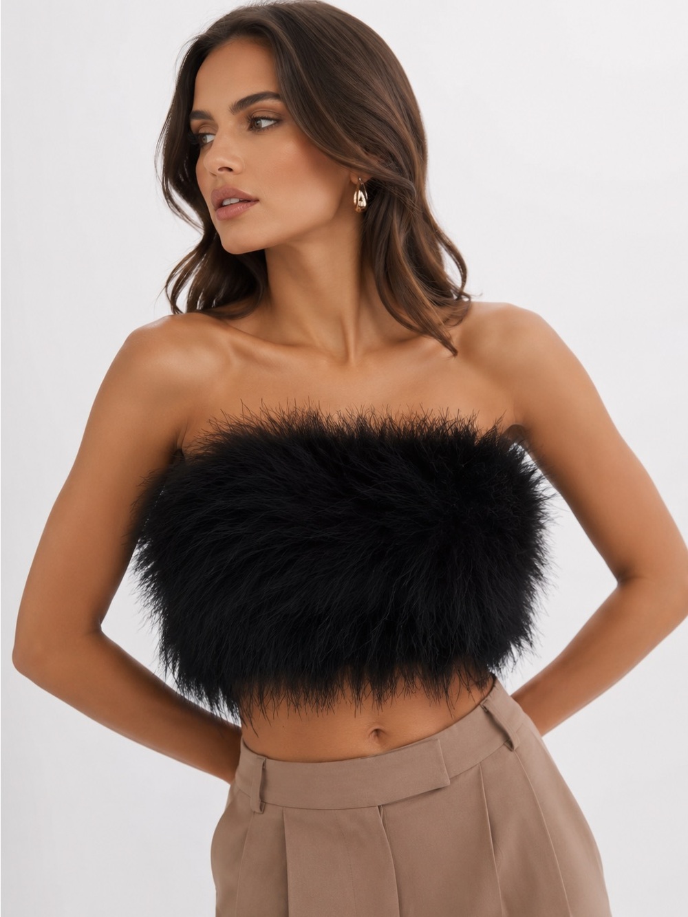 LaSenza feather bandeau halter top